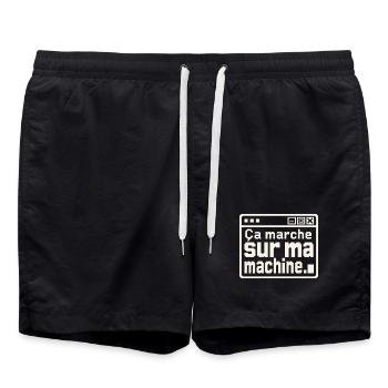 Développeur, ça marche sur ma machine - Short de bain - noir - Devant - AI Model Male 185 light (185cm)