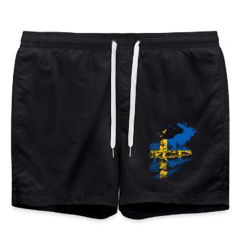 SWEDEN MOOSE - Swim Trunks - black - Front - AI Model Male 185 light (185cm)