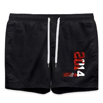 12TH BIRTHDAY 12 YEARS LIMITED EDITION 2014 - Swim Trunks - black - Front - AI Model Male 185 light (185cm)