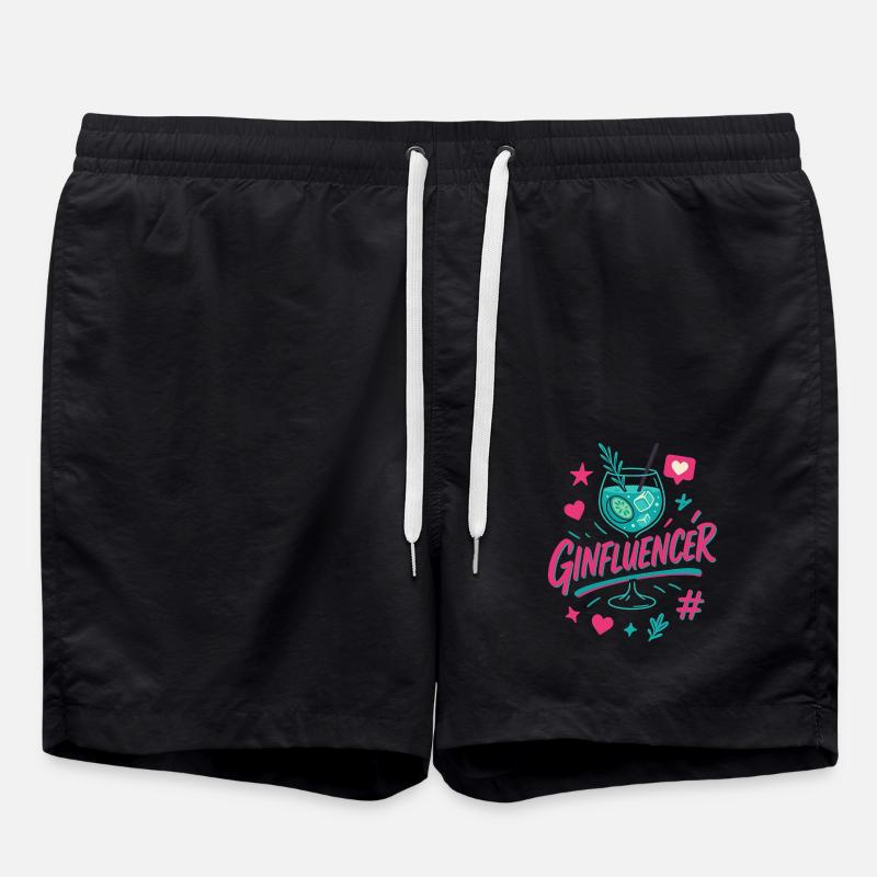 Ginfluencer - Badeshorts - Schwarz