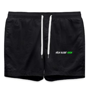 Koeln_bleibt_gruen_ - Swim Trunks - black - Front - AI Model Male 185 light (185cm)