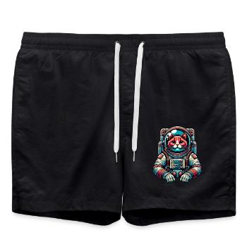 Petit chat mignon comme astronaute astronaute - Short de bain - noir - Devant - AI Model Male 185 light (185cm)