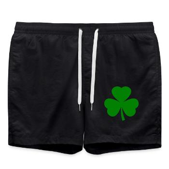 Irland st patricks day kleeblatt - Badeshorts - Schwarz - Vorne - AI Model Male 185 light (185cm)