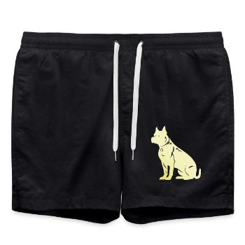 Chien American Staffordshire Terrier - Short de bain - noir - Devant - AI Model Male 185 light (185cm)