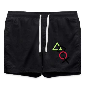 X square triangle icons controller game circle lo - Swim Trunks - black - Front - AI Model Male 185 light (185cm)