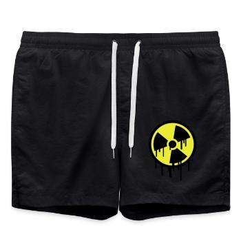 Atom Symbol Graffiti - Short de bain - noir - Devant - AI Model Male 185 light (185cm)