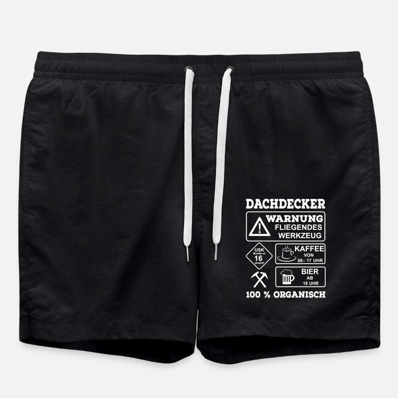 Dachdecker - Badeshorts - Schwarz