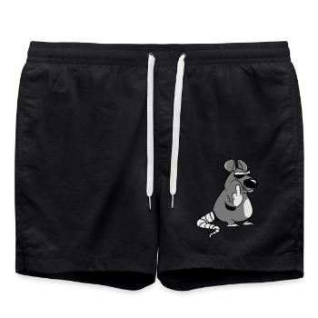 Doigts Stinky de Rat Funny Lunettes de soleil Cool - Short de bain - noir - Devant - AI Model Male 185 light (185cm)