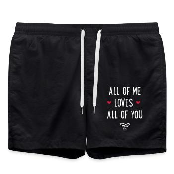 amour - Short de bain - noir - Devant - AI Model Male 185 light (185cm)