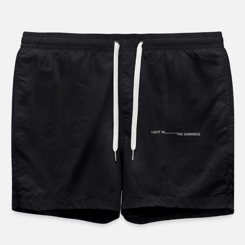 Light in the darkness - Badeshorts - Schwarz