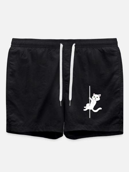 Cat pole dance - Swim Trunks - black