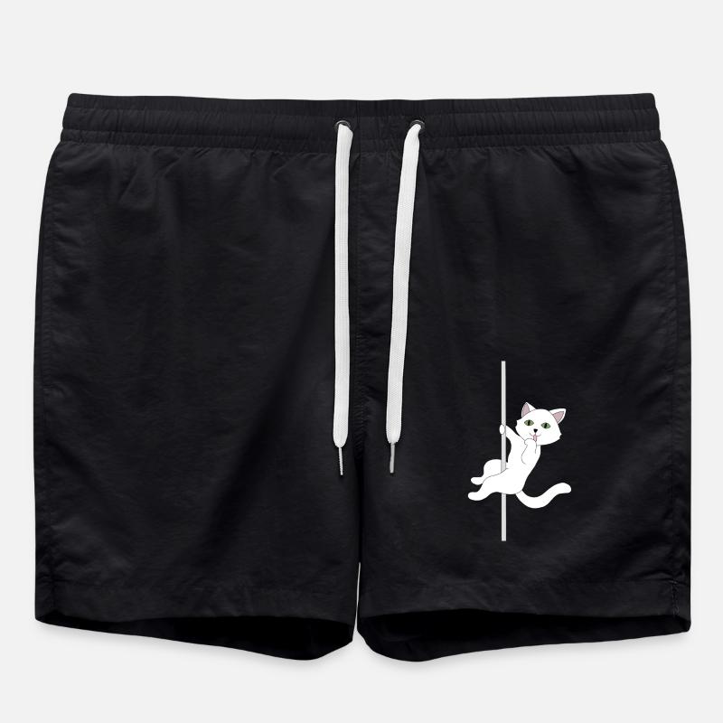 Cat pole dance - Swim Trunks - black