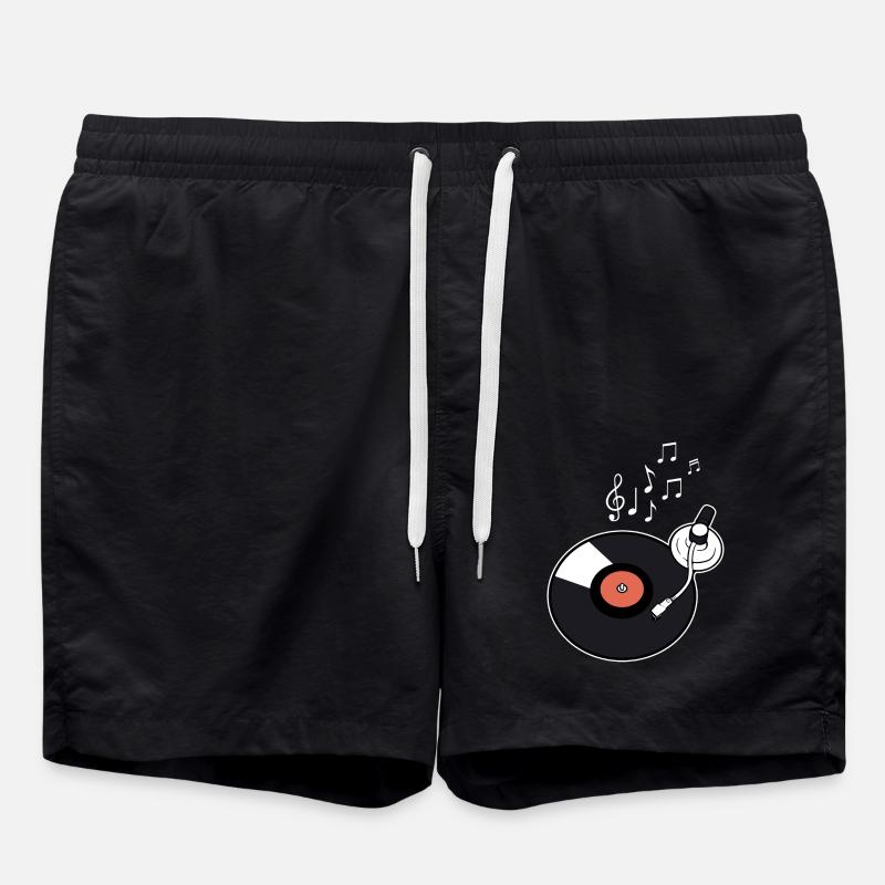 record player - Swim Trunks - black