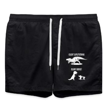 Designer Graphic Designer Designer Artist - Swim Trunks - black - Front - AI Model Male 185 light (185cm)