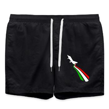 Flag of Italy - Swim Trunks - black - Front - AI Model Male 185 light (185cm)