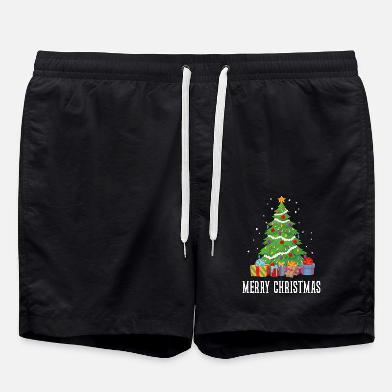 Frohe Weihnachten Frohes Weihnachtsgeschenk - Badeshorts - Schwarz