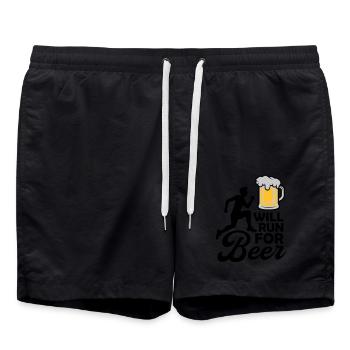 Exécutera de la bière - Short de bain - noir - Devant - AI Model Male 185 light (185cm)