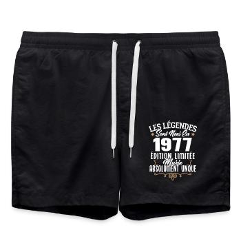 Les légendes sont nées en 1977 édition limitée - Short de bain - noir - Devant - AI Model Male 185 light (185cm)