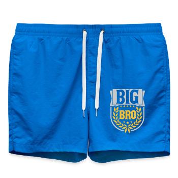 Big Bro Text Logo - Swim Trunks - cobalt blue - Front
