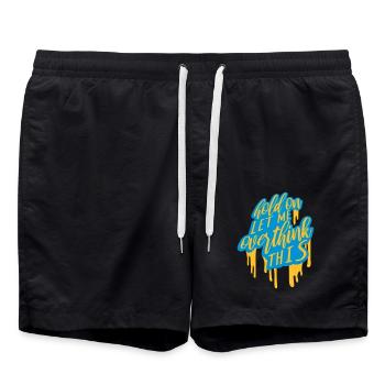 Let me overthink this - Badeshorts - Schwarz - Vorne - AI Model Male 185 light (185cm)