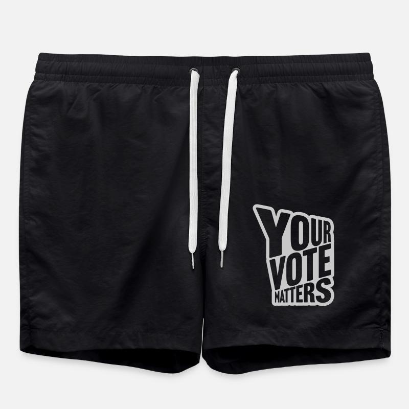 votre vote compte citation - Short de bain - noir