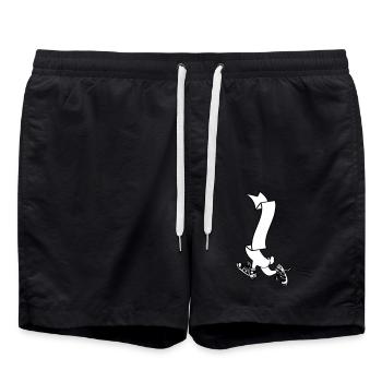 Banner Men | Vector-Graphic - Badeshorts - Schwarz - Vorne - AI Model Male 185 light (185cm)