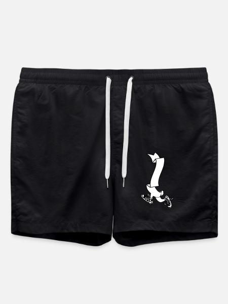 Banner Men | Vector-Graphic - Swim Trunks - black