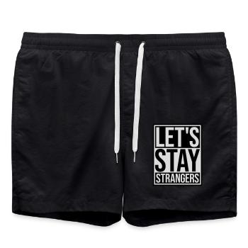 Citation Restons Strangers - Short de bain - noir - Devant - AI Model Male 185 light (185cm)