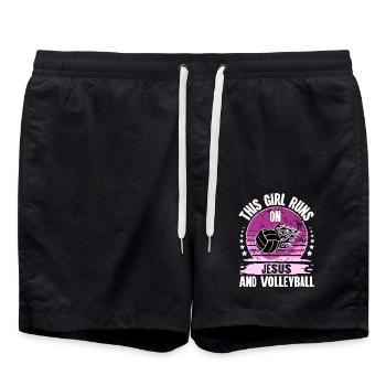 Volley-ball - Short de bain - noir - Devant - AI Model Male 185 light (185cm)