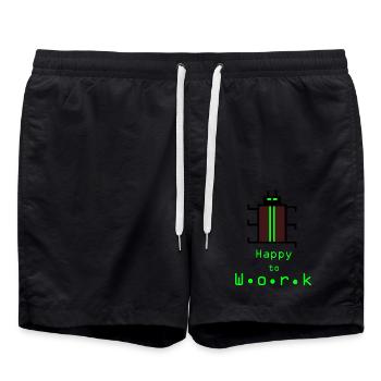 HappyWorkBeetle - Short de bain - noir - Devant - AI Model Male 185 light (185cm)