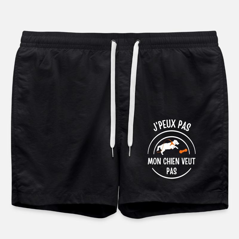 Humour chien - Short de bain - noir