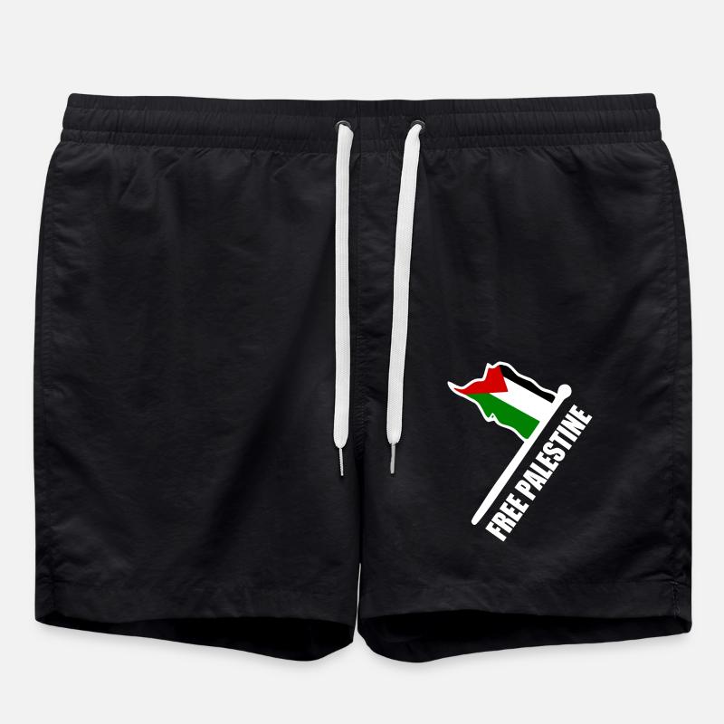 Free palestine - Short de bain - noir