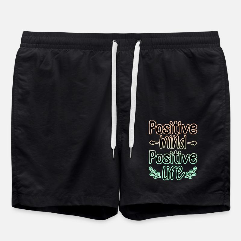 Positiver Geist 🍀 - Badeshorts - Schwarz