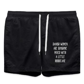 Danish Women Are Sunshine Mixed With A Hurricane - Badeshorts - Schwarz - Vorne - AI Model Male 185 light (185cm)