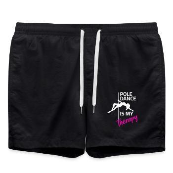 Pole Dance Therapy - Badeshorts - Schwarz - Vorne - AI Model Male 185 light (185cm)
