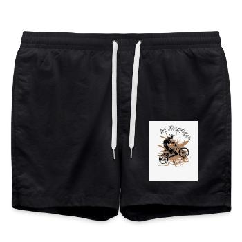 2024 73 - Badeshorts - Schwarz - Vorne - AI Model Male 185 light (185cm)