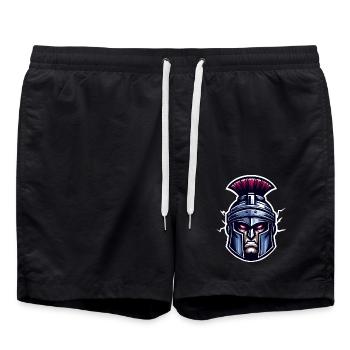 Tête de soldat romain - Short de bain - noir - Devant - AI Model Male 185 light (185cm)