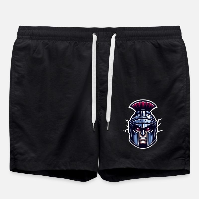 Tête de soldat romain - Short de bain - noir