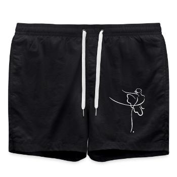 Ballerina Tänzerin Balletttänzerin Ballett tanzen - Badeshorts - Schwarz - Vorne - AI Model Male 185 light (185cm)