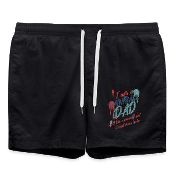 Ich bin ein Paintball-Vater, normal, aber viel cooler - Badeshorts - Schwarz - Vorne - AI Model Male 185 light (185cm)