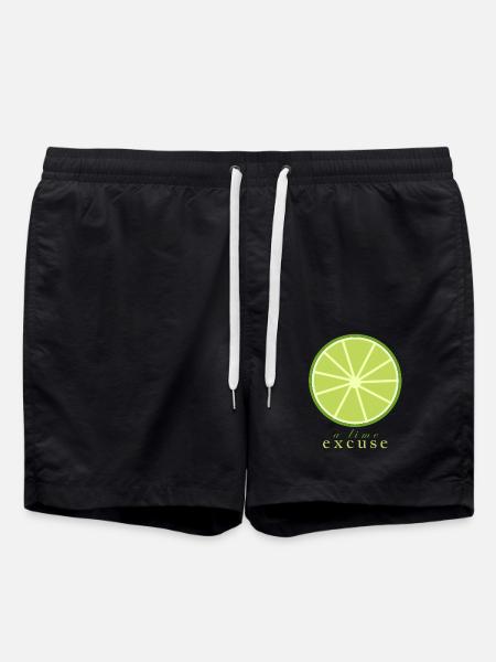 A Lime Excuse - Swim Trunks - black