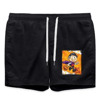 Cute Witch Halloween Trick Or Treat Fun - Swim Trunks - black - Front - AI Model Male 185 light (185cm)