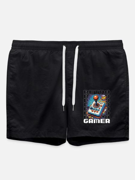 Retro Gamer Adventure Joystick - Swim Trunks - black