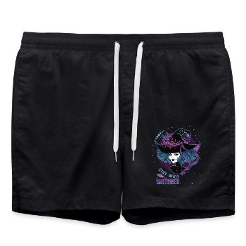 Halloween Stay Wild Witches - Badeshorts - Schwarz - Vorne - AI Model Male 185 light (185cm)