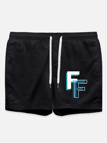 Letter F - Swim Trunks - black