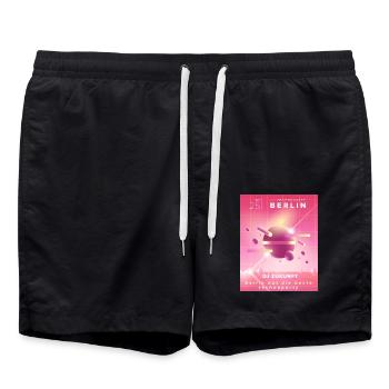 Berliner Techno - Badeshorts - Schwarz - Vorne - AI Model Male 185 light (185cm)
