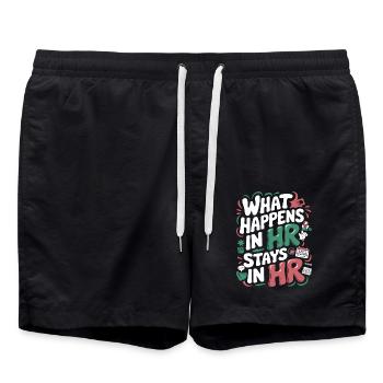 HR-Geheimnisse bleiben unter uns - Badeshorts - Schwarz - Vorne - AI Model Male 185 light (185cm)