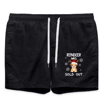 Noël - Renne a été vendu chien drôle - Short de bain - noir - Devant - AI Model Male 185 light (185cm)
