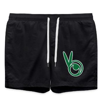 Cute Snail - Swim Trunks - black - Front - AI Model Male 185 light (185cm)
