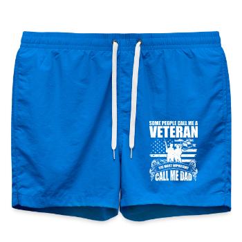 Some people call me veteran - Short de bain - cobalt blue - Devant